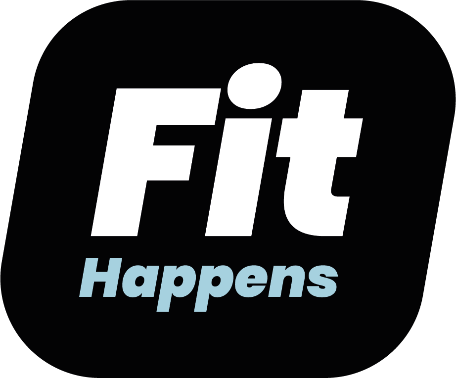 Logo van Fit Happens, het vitaliteitsprogramma van bouwbedrijf Knaapen